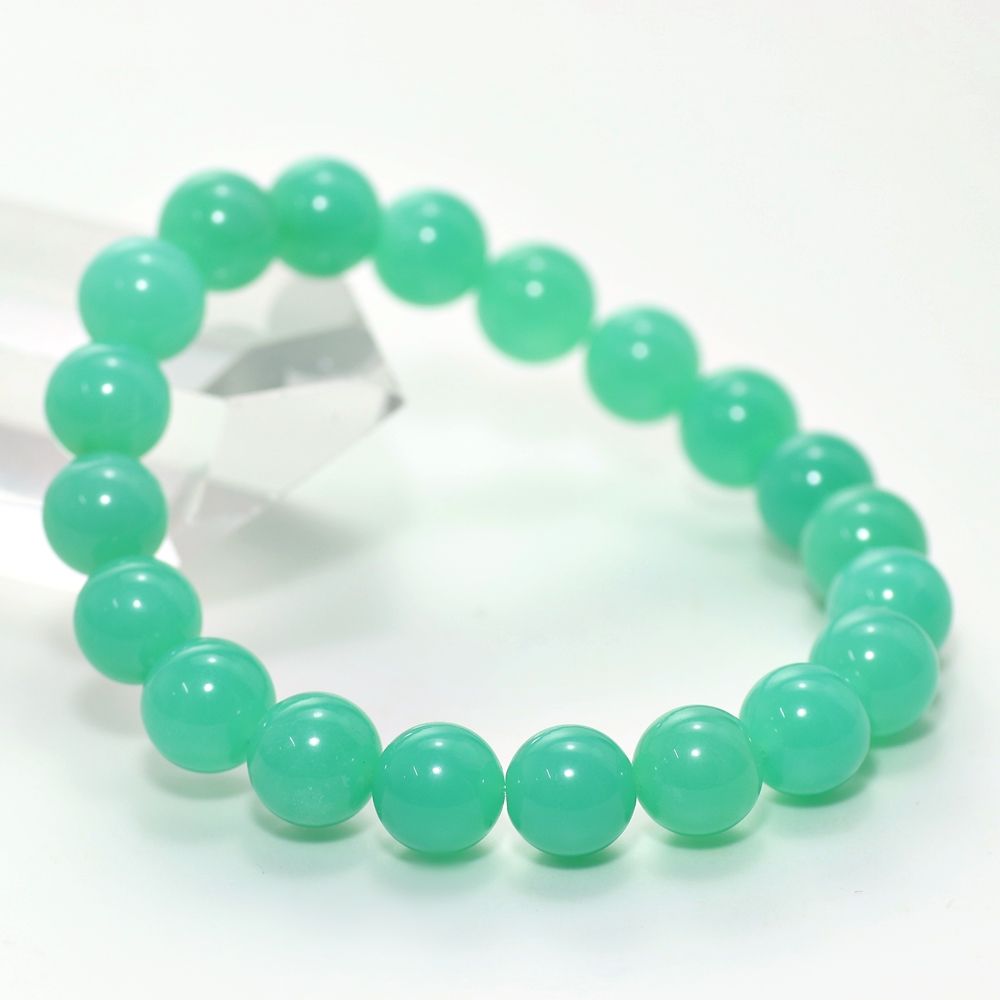 高品質+]クリソプレーズブレスレット（約9.5mm玉） - 埼玉県吉川市の