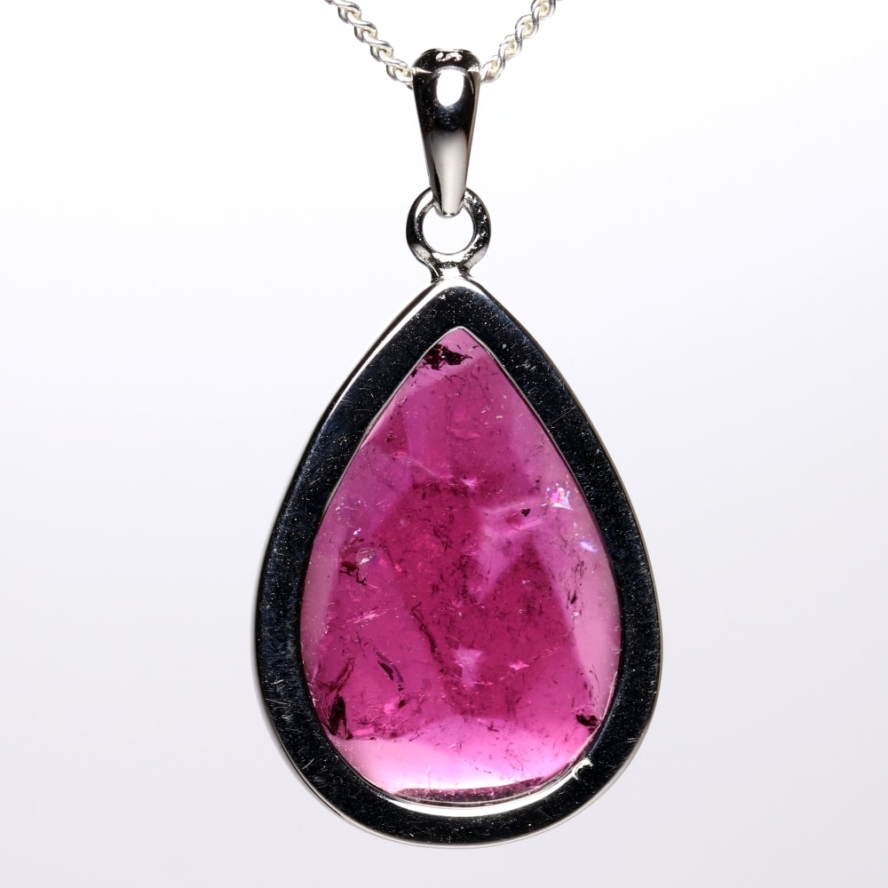 ブラジル産]ピンクトルマリンペンダントトップ（シルバー925） - 埼玉