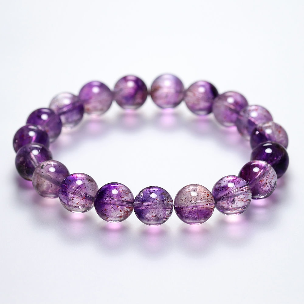 高品質++]マダガスカル産アメジストエレスチャルブレスレット