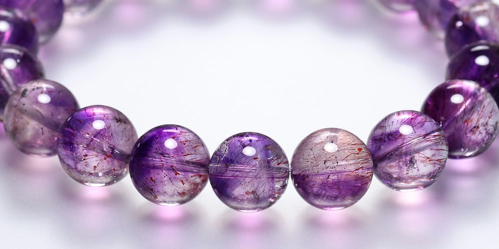 高品質++]マダガスカル産アメジストエレスチャルブレスレット