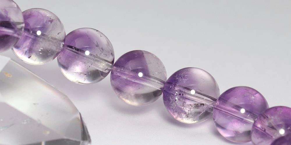 高品質++]アメジストファントムクォーツブレスレット（約11.5mm玉