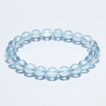 高品質]キャッツアイアクアマリンブレスレット（約9mm玉） - 埼玉県