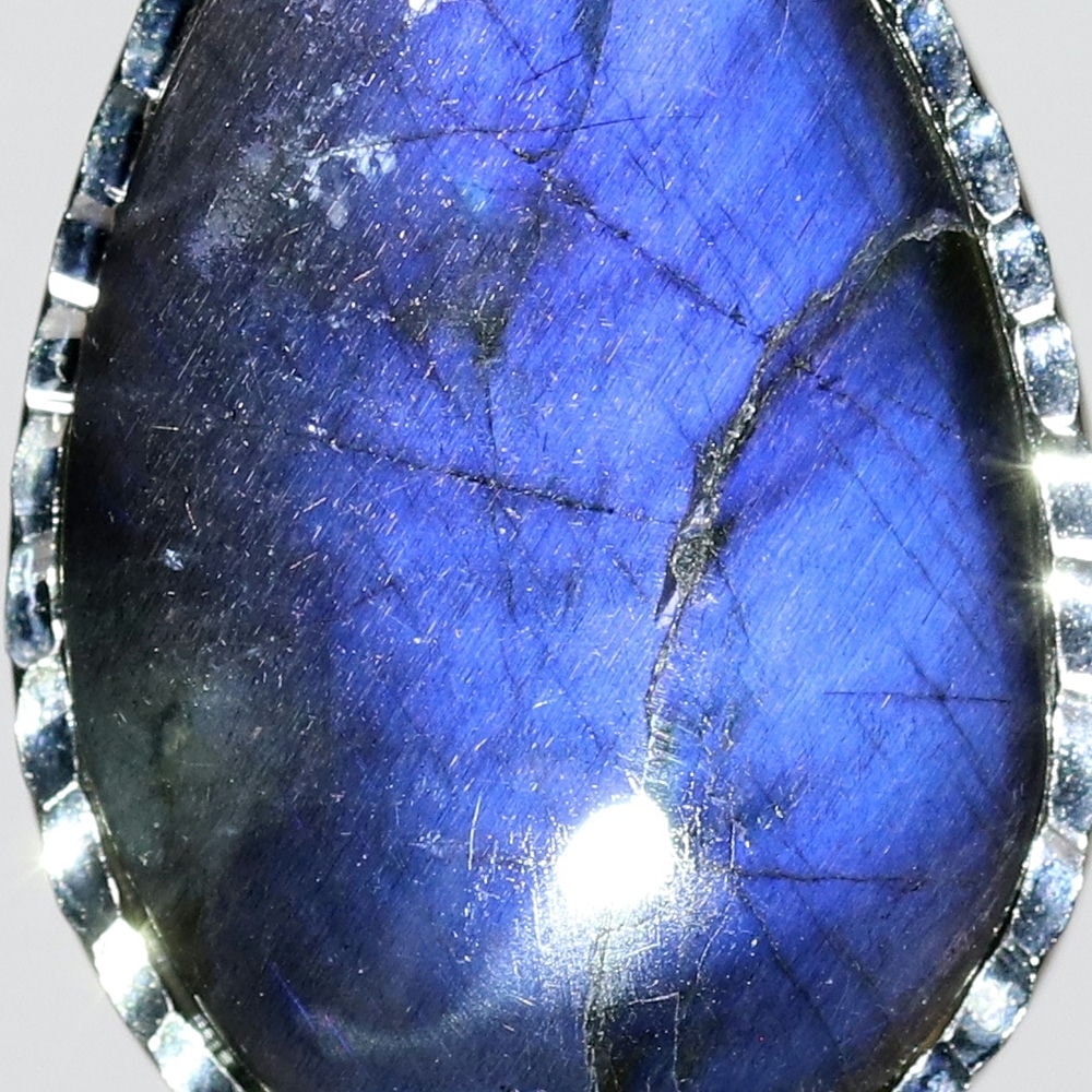 高品質]ブルーシラーラブラドライトペンダントトップ（シルバー925