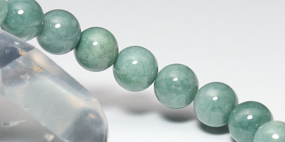 特別価格]グアテマラ産ヒスイブレスレット/天然翡翠（約8mm玉） - 埼玉