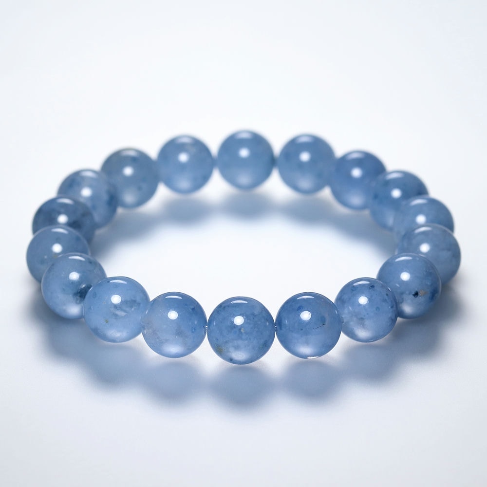 高品質]デュモルチェライトイン “ブルークォーツ” ブレスレット（約
