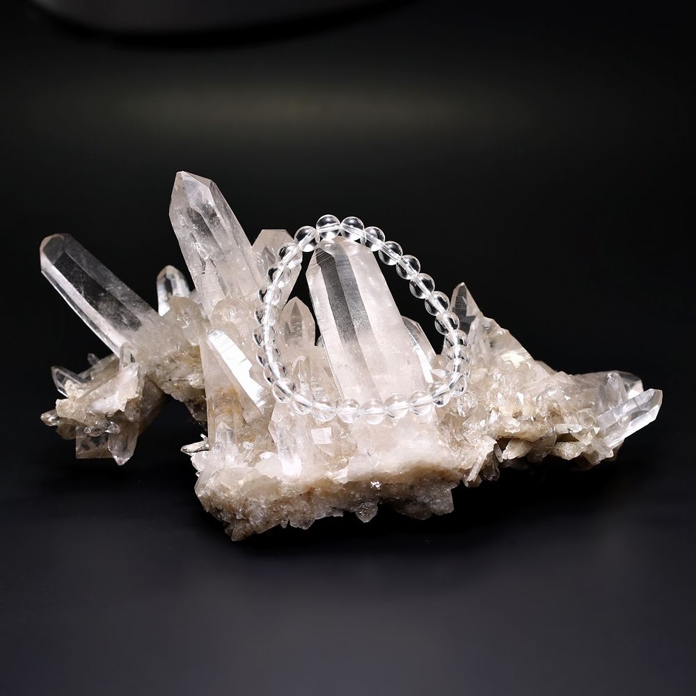 インド/ダーラ産ヒマラヤ水晶クラスター/ダーラクォーツ（原石435g