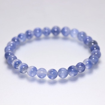 3A]デュモルチェライトインクォーツブレスレット（約6.5mm玉） - 埼玉