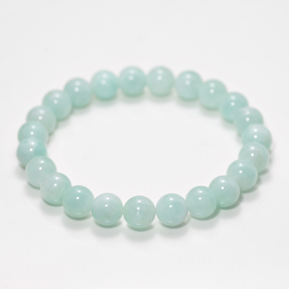 アップルグリーンエメラルドブレスレット（約8mm玉） - 埼玉県吉川市の