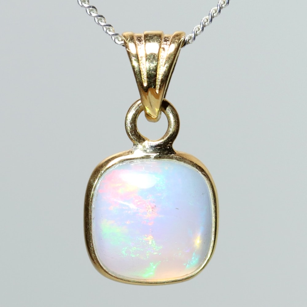 エチオピアオパールペンダントトップ（シルバー925/ゴールドメッキ