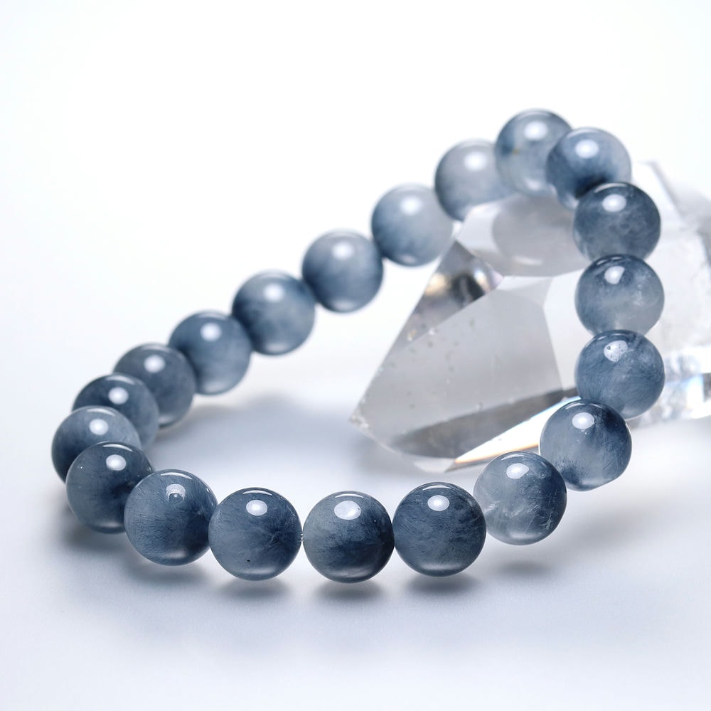 3A]ブルートルマリンインクォーツブレスレット/インディゴライトイン