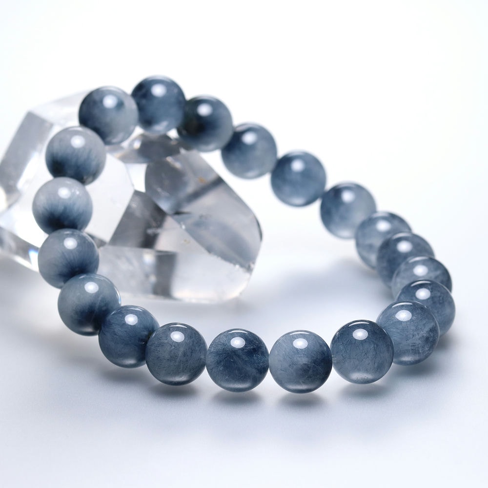3A]ブルートルマリンインクォーツブレスレット/インディゴライトイン