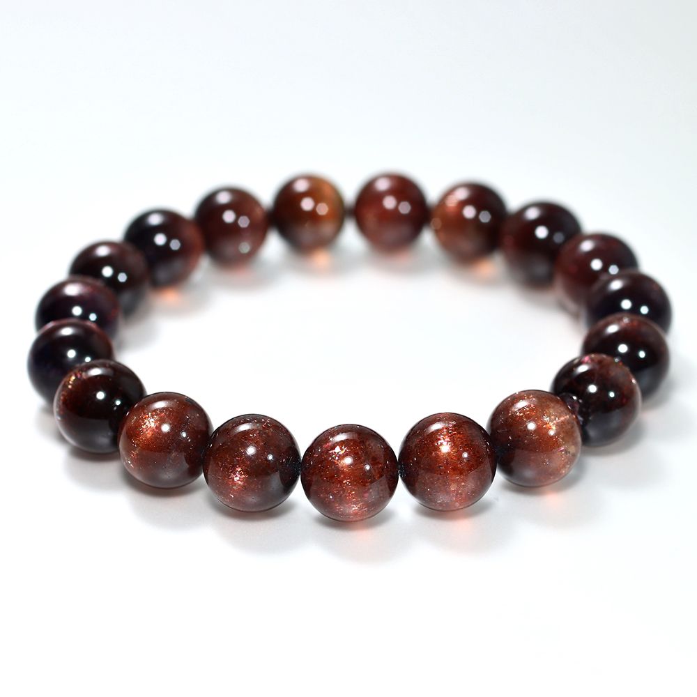 最高品質]アイオライトサンストーンブレスレット（約10mm玉）☆現品