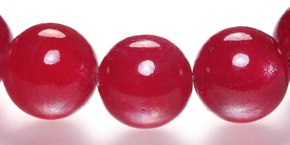 高品質++]宝石質ルビーブレスレット（約12mm玉） - 埼玉県吉川市の