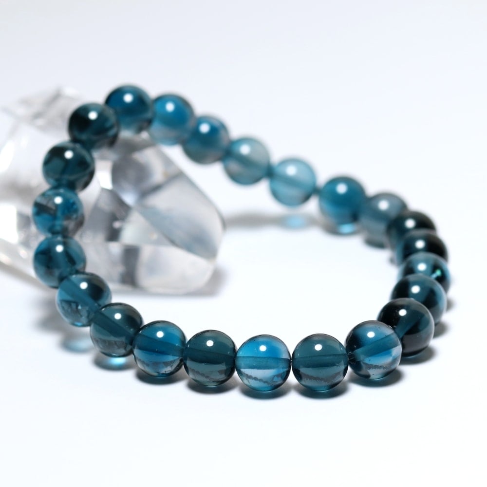 トップクォリティ]ロンドンブルートパーズブレスレット（約9mm玉