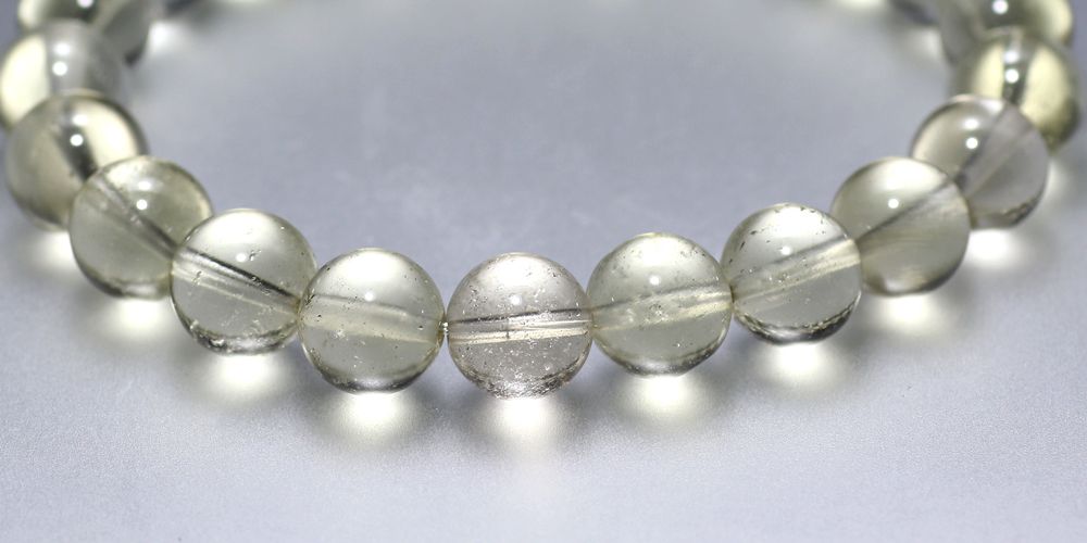 高品質++]天然リビアングラスブレスレット（約9.5mm玉） - 埼玉県吉川