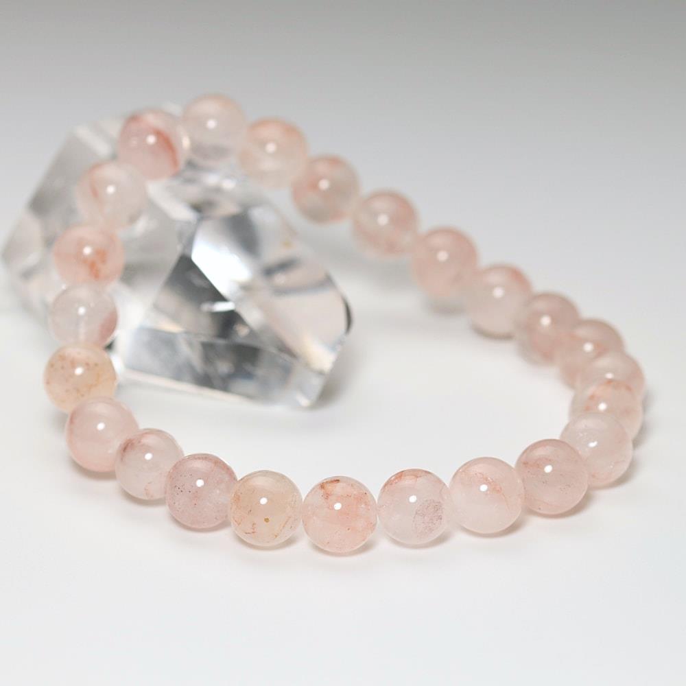 高品質]マニカラン産ヒマラヤ水晶ブレスレット（約8.5mm玉/ライ