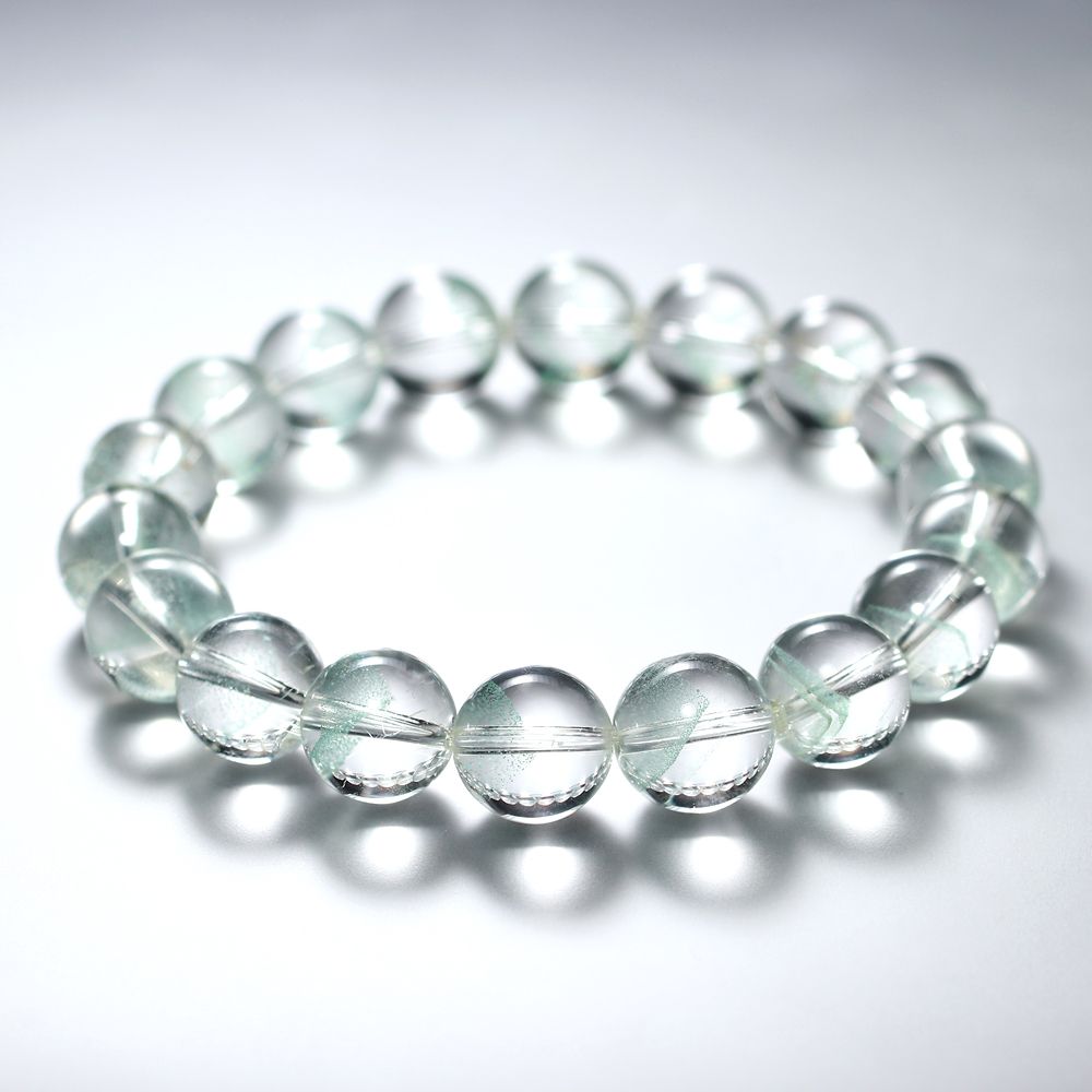 高品質++]マダガスカル産グリーンファントムクォーツブレスレット（約