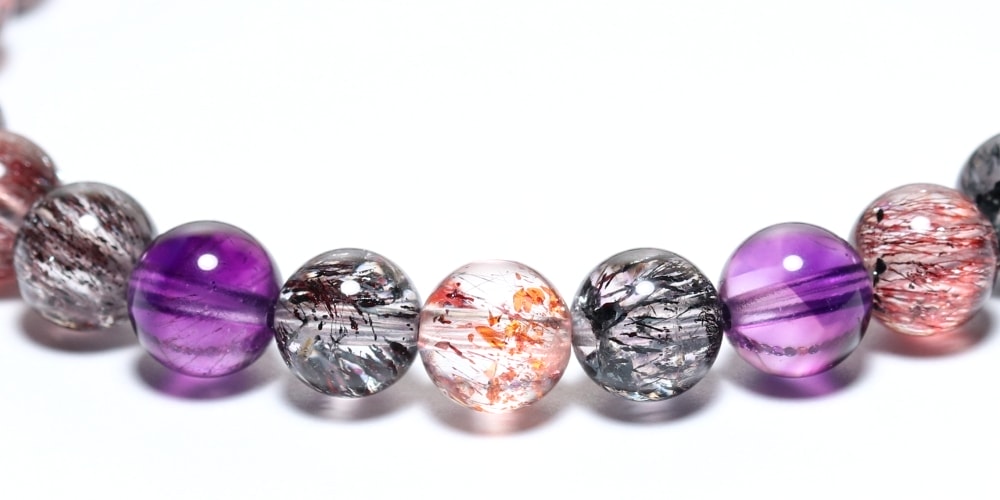 高品質++]ミックススーパーセブンブレスレット（約7mm玉） - 埼玉県