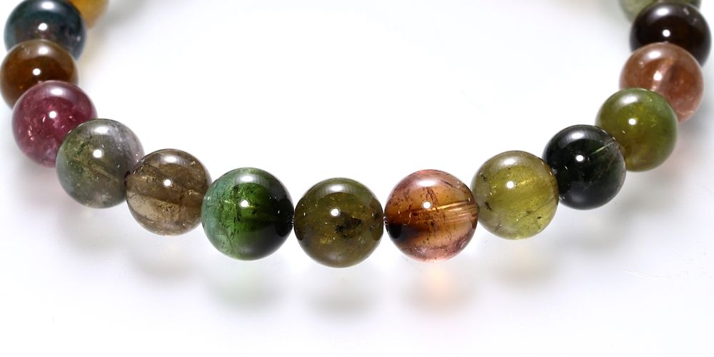 高品質]マルチカラートルマリンブレスレット（約7.5mm玉） - 埼玉県