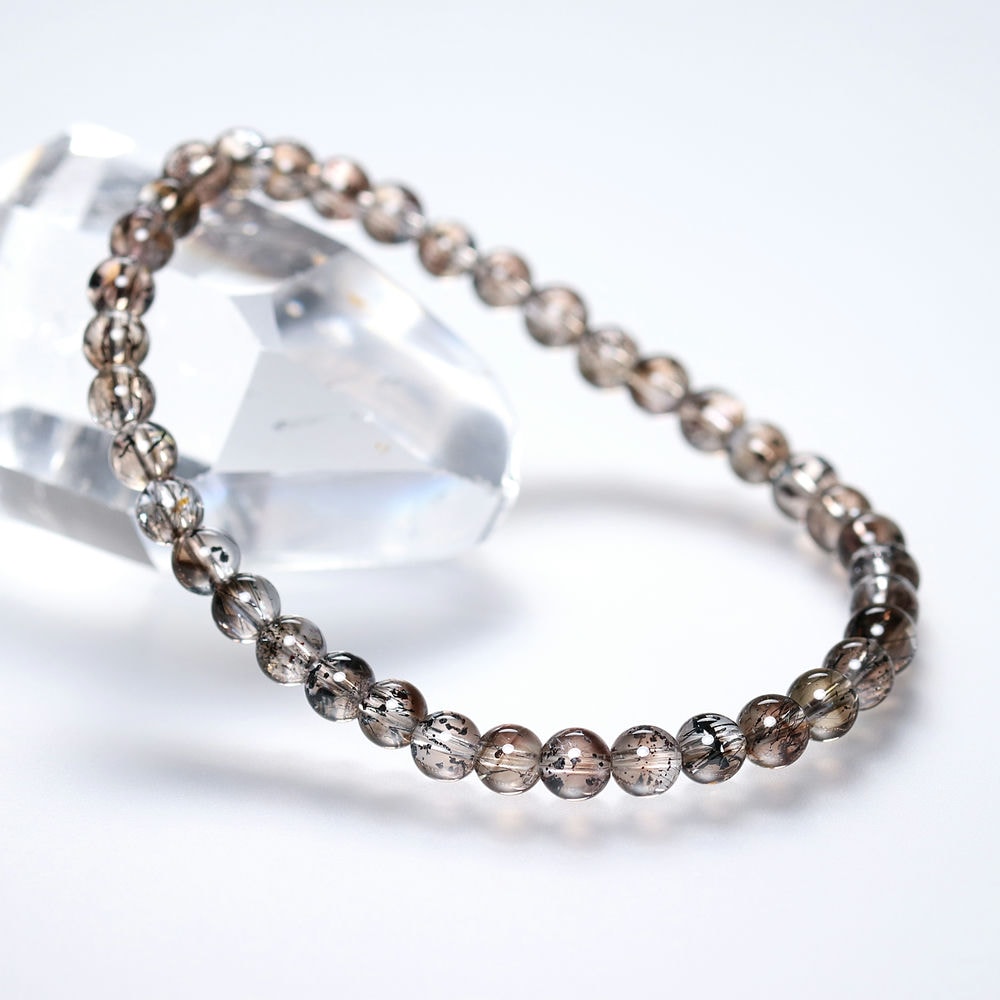 高品質]スモーキースーパーセブンブレスレット/レピドクロサイトイン