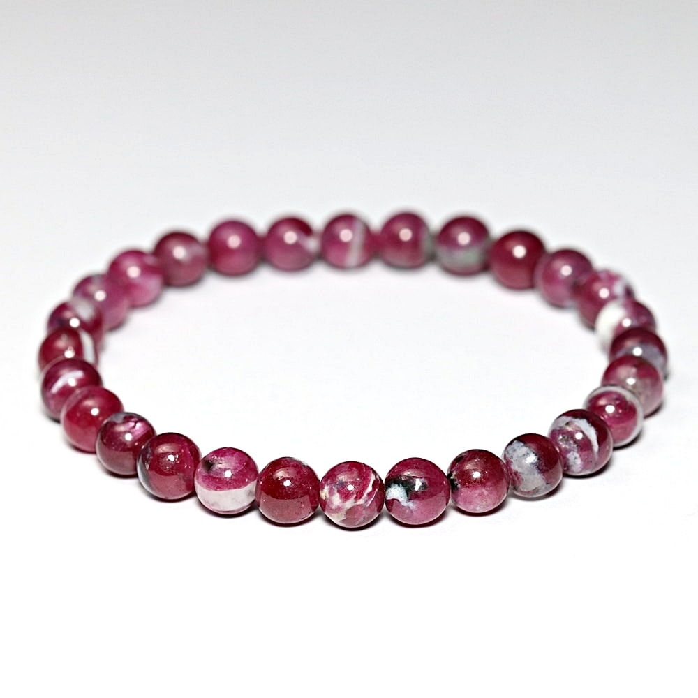 高品質+]アフリカ産ルビーシリカブレスレット/ルビーインクォーツ（約