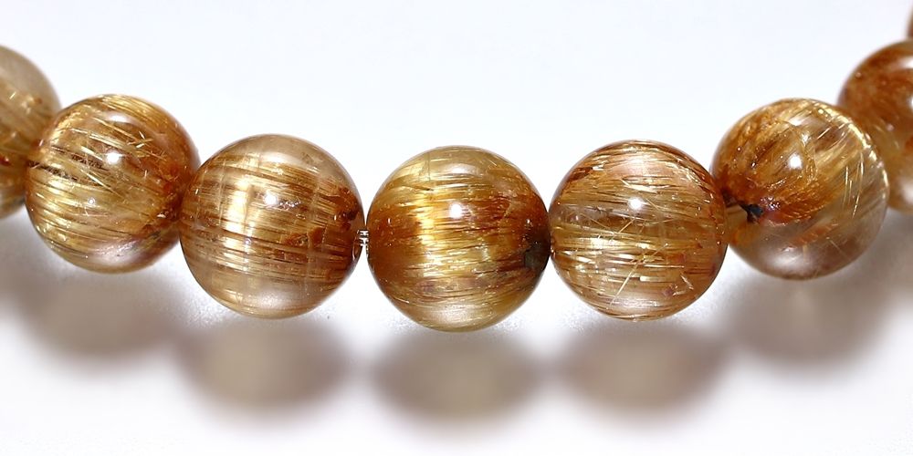 高品質]キャッツアイルチルクォーツブレスレット（約8.5mm玉） - 埼玉