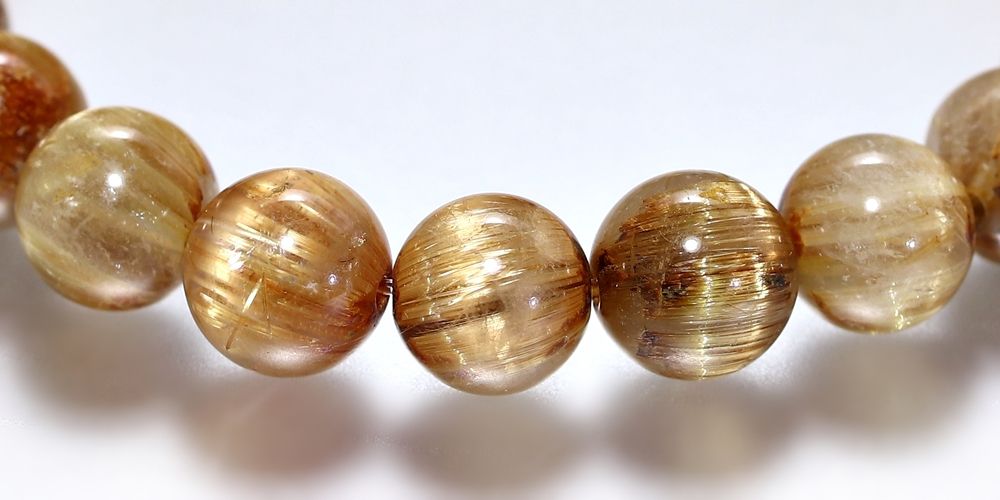 高品質]キャッツアイルチルクォーツブレスレット（約8.5mm玉） - 埼玉