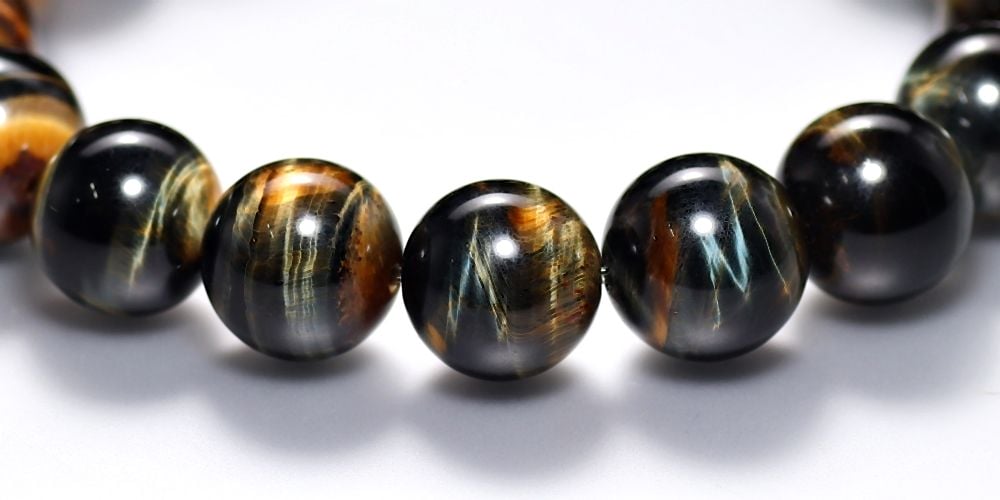 トップクォリティ]トリカラータイガーアイブレスレット（約12.5mm玉