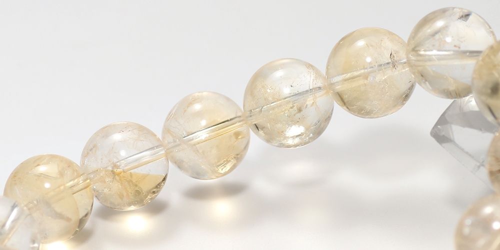 希少非加熱・高品質]ウクライナ産天然シトリンブレスレット/原石から