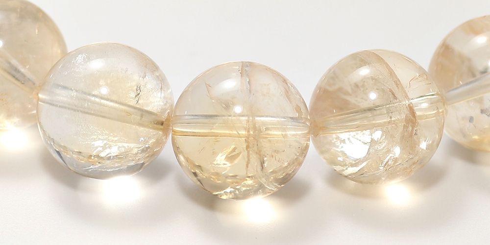 希少非加熱・高品質]ウクライナ産天然シトリンブレスレット/原石から