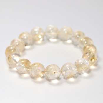 希少非加熱・高品質]ウクライナ産天然シトリンブレスレット/原石から