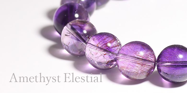 アメジストエレスチャルブレスレット - 埼玉県吉川市の天然石専門店