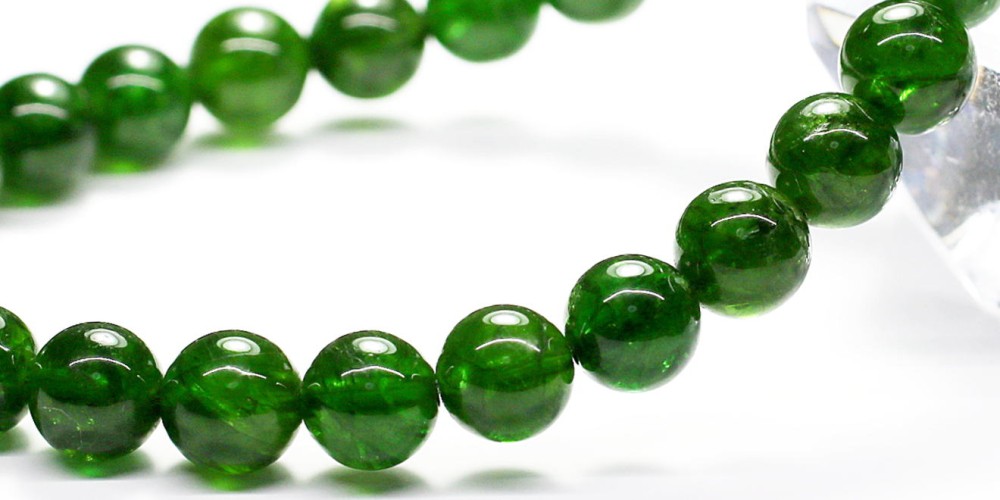 高品質]クロムダイオプサイトブレスレット（約7.5mm玉） - 埼玉県吉川