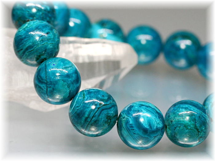 最高品質]クリソコラブレスレット（約15.5mm大玉） - 埼玉県吉川市の