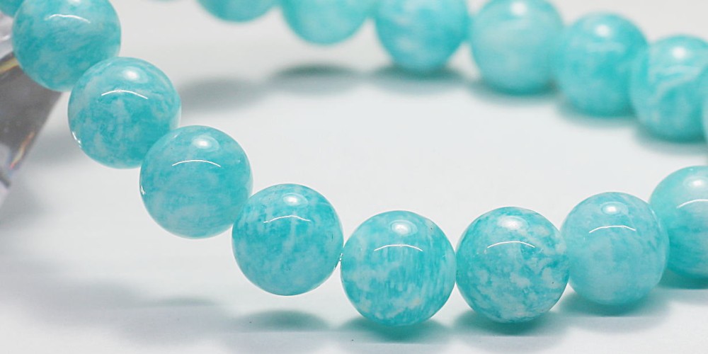 ブラジル産]アマゾナイトブレスレット（約9mm玉） - 埼玉県吉川市の