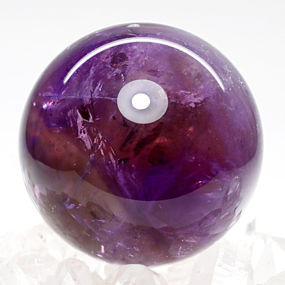 高品質]ブラジル産アメジスト丸玉/スフィア（球体直径46.8mm） - 埼玉
