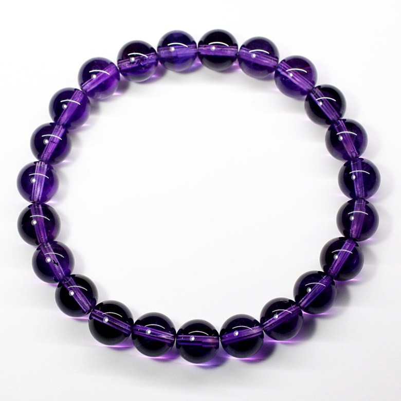 最高品質]アメジストブレスレット（約8mm玉） - 埼玉県吉川市の天然石