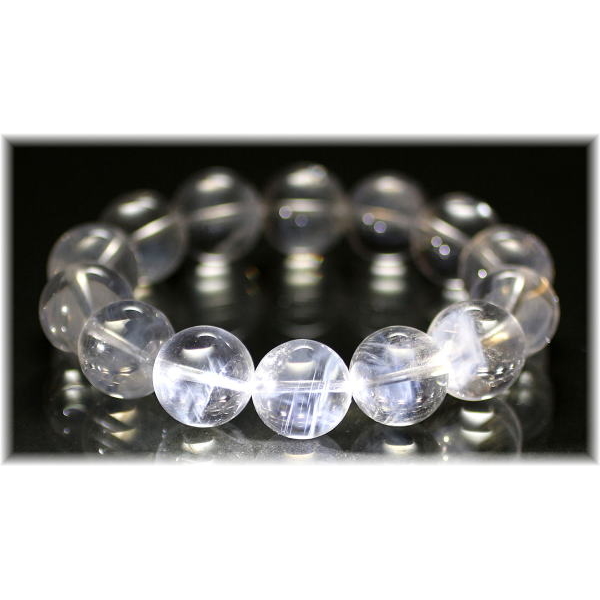 トップクォリティ]エンジェルラダークォーツブレスレット（約16.5mm玉