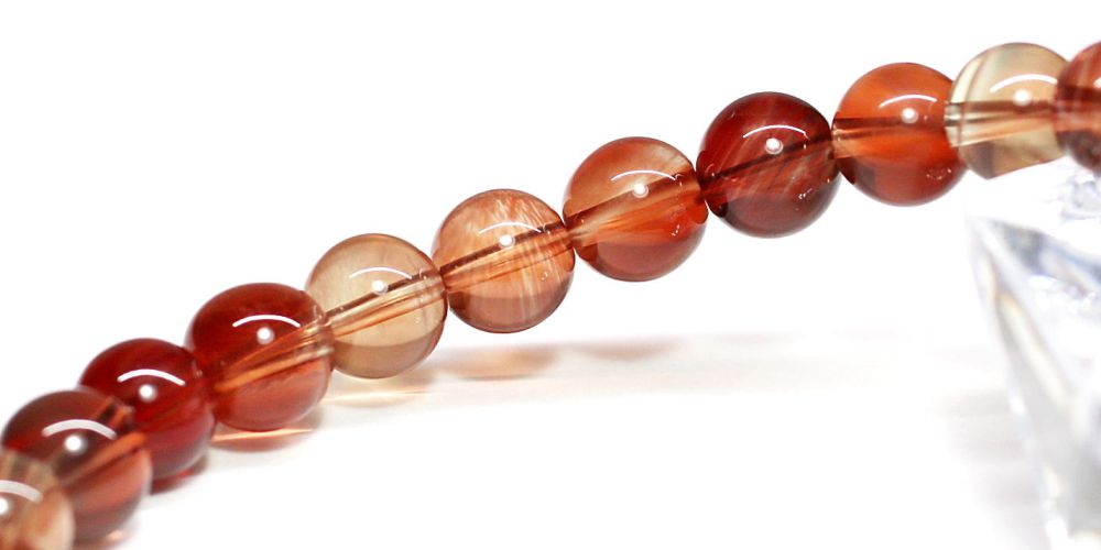 最高品質・チベット産]レッドアンデシンブレスレット（約8mm玉