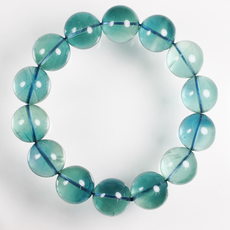 ブルーフローライトブレスレット（約16mm玉） - 埼玉県吉川市の天然石