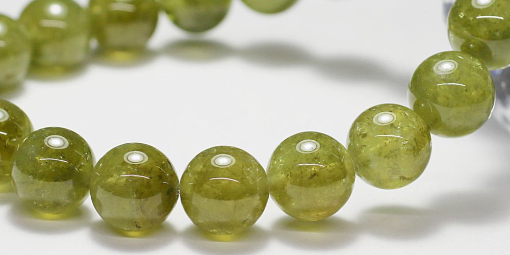 高品質++]グリーンガーネットブレスレット（約10mm玉） - 埼玉県吉川市