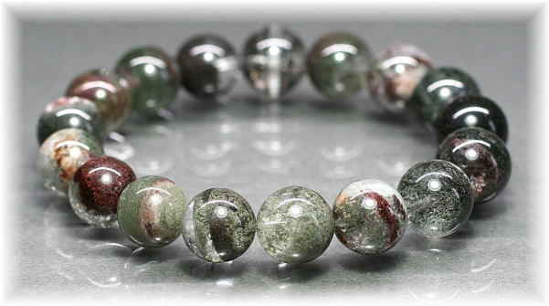 3A++]ガーデンクォーツブレスレット/ガーデン水晶（約11.5mm玉