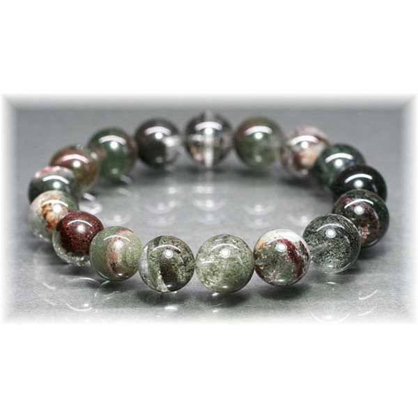 3A++]ガーデンクォーツブレスレット/ガーデン水晶（約11.5mm玉