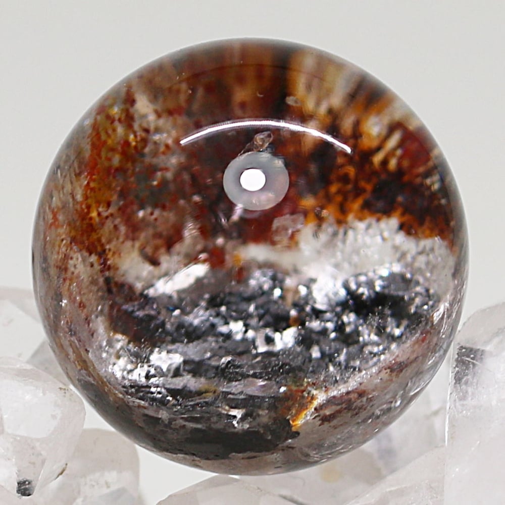 高品質]ガーデンクォーツ丸玉/ガーデン水晶スフィア（直径27.9mm