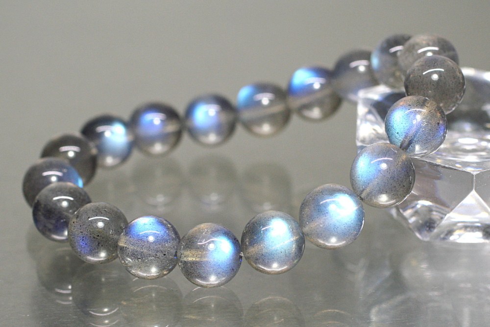 高品質]ラブラドライトブレスレット（約10.5mm玉） - 埼玉県吉川市の