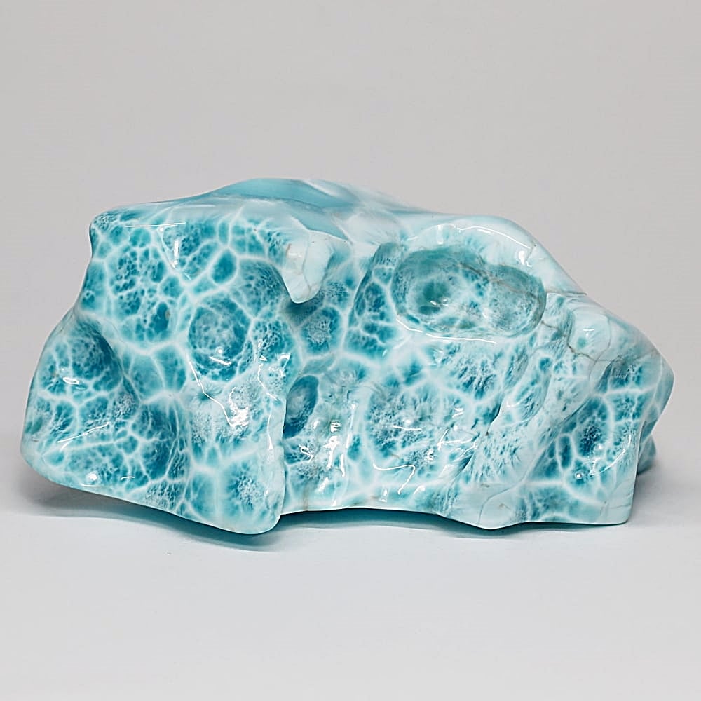 バイヤー厳選品]ドミニカ共和国産ラリマーフリーフォームオブジェ/磨き