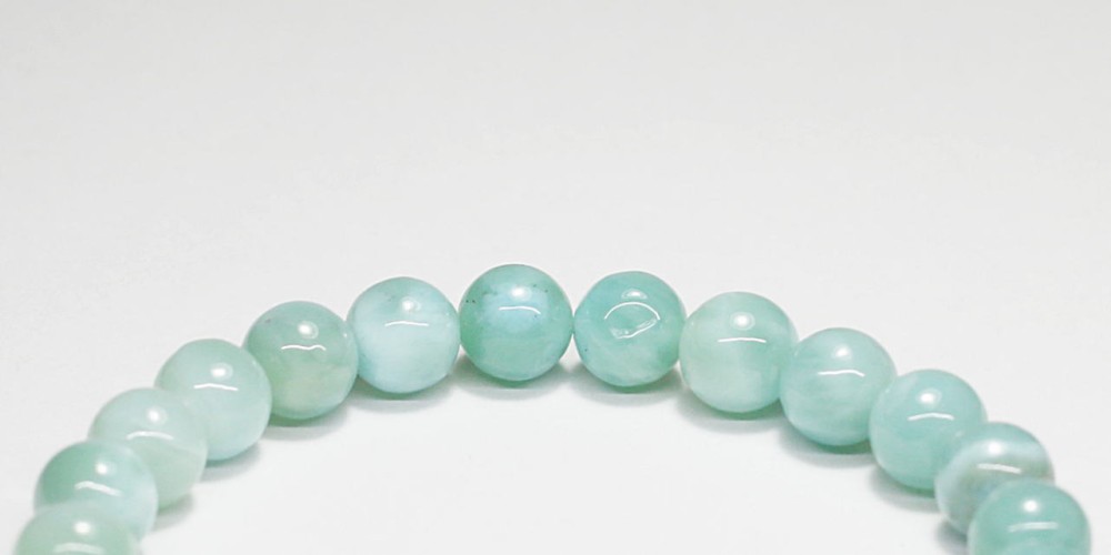 高品質]グリーンラリマーブレスレット（約7.5mm玉） - 埼玉県吉川市の