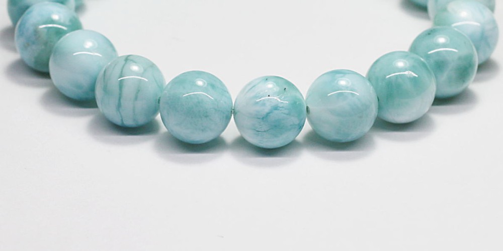 高品質]グリーンラリマーブレスレット（約10mm玉） - 埼玉県吉川市の