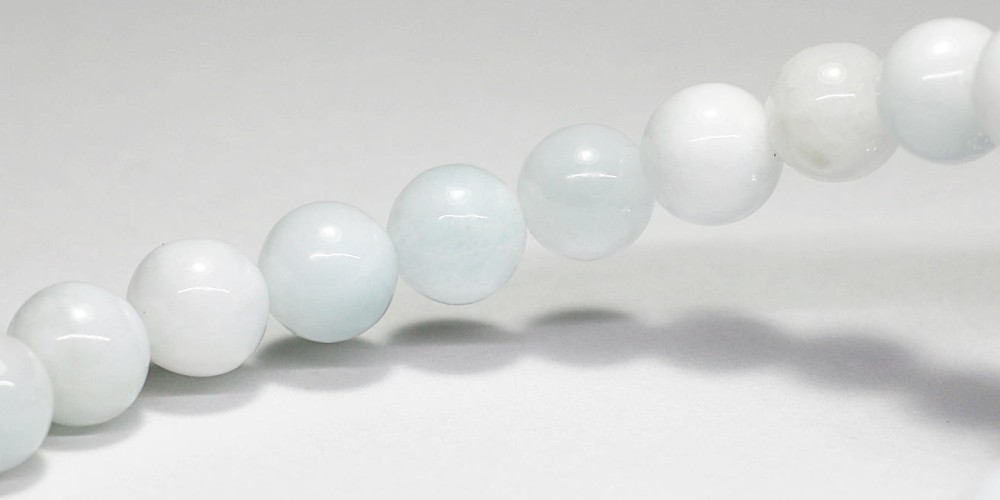 3A]ホワイトラリマーブレスレット/ペクトライト（約8mm玉） - 埼玉県
