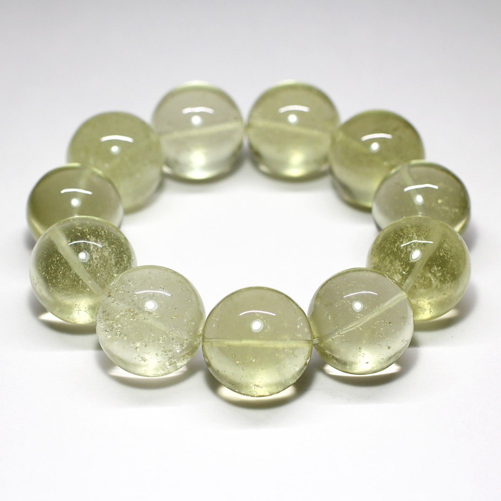 価格改定】[プレミアム]天然リビアングラスブレスレット（約24mm超大玉